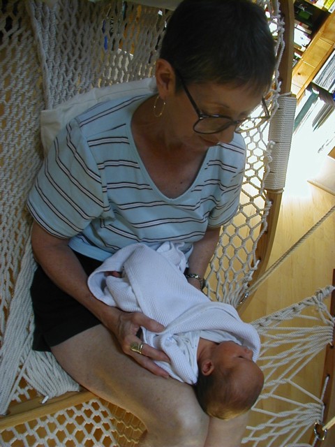 On the swing with Grandma Byrne