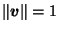 $ \left\Vert\vec{v}\right\Vert = 1$