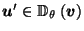 $ \vec{u}' \in \mathbb{D}_{\,\theta}\left(\vec{v}\right)$